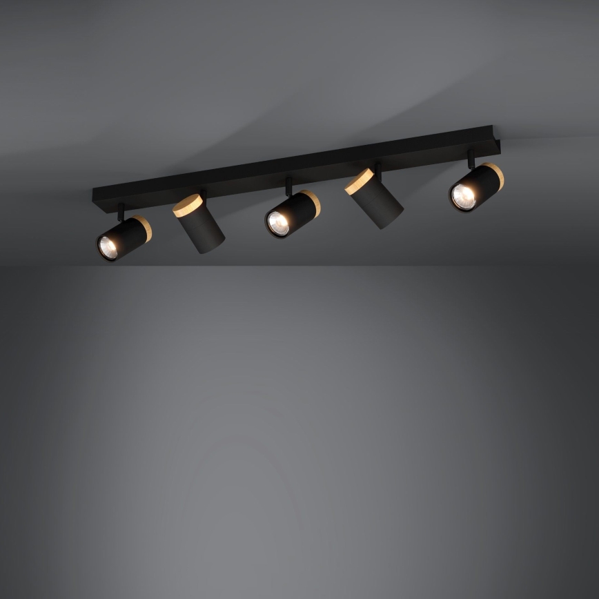 Eglo - LED Reflektor 5xGU10/4,5W/230V 3000K črna/rjava
