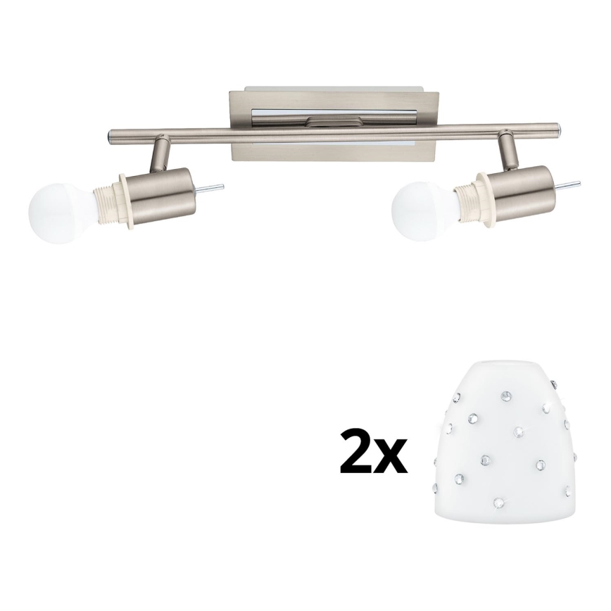 Eglo - LED Reflektor MY CHOICE 2xE14/4W/230V mat krom/bela