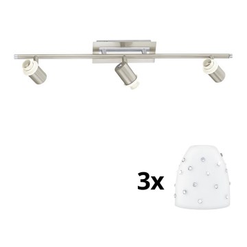 Eglo - LED Reflektor MY CHOICE 3xE14/40W/230V mat krom/bela