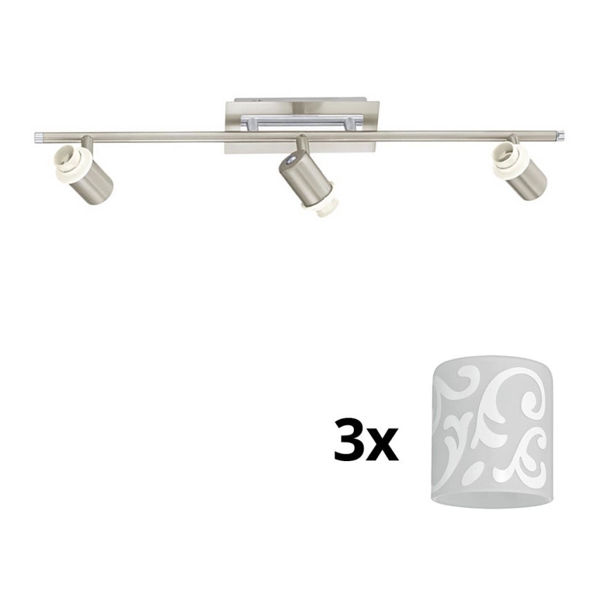 Eglo - LED Reflektor MY CHOICE 3xE14/40W/230V mat krom/bela
