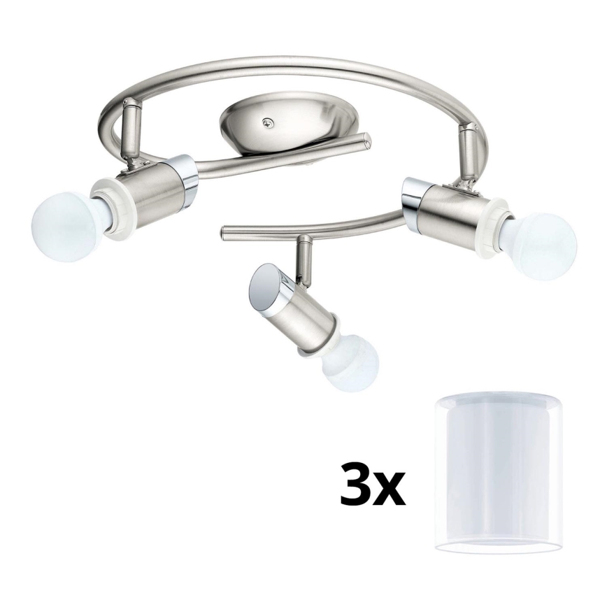 Eglo - LED Reflektor MY CHOICE 3xE14/4W/230V  mat krom/bela