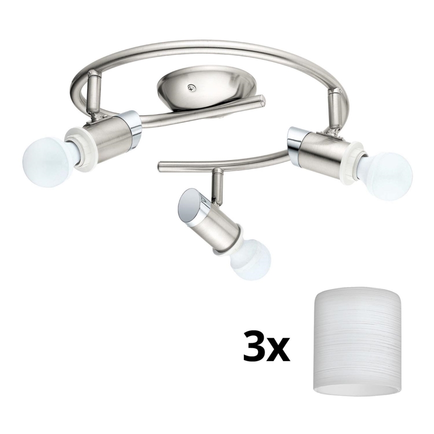 Eglo - LED Reflektor MY CHOICE 3xE14/4W/230V  mat krom/bela