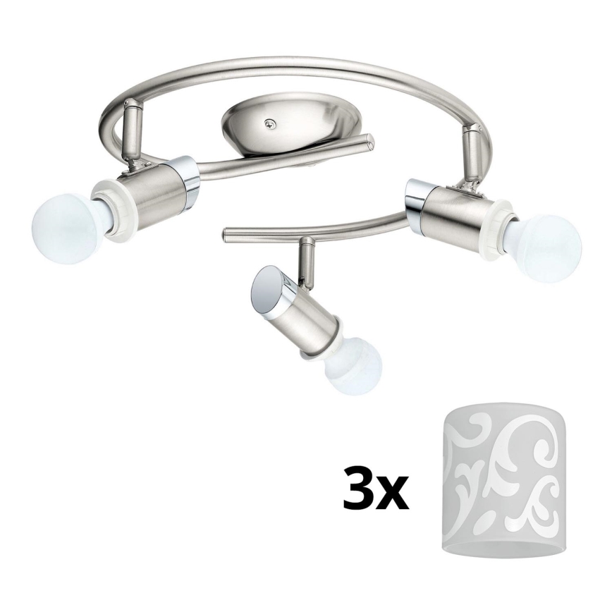 Eglo - LED Reflektor MY CHOICE 3xE14/4W/230V  mat krom/bela