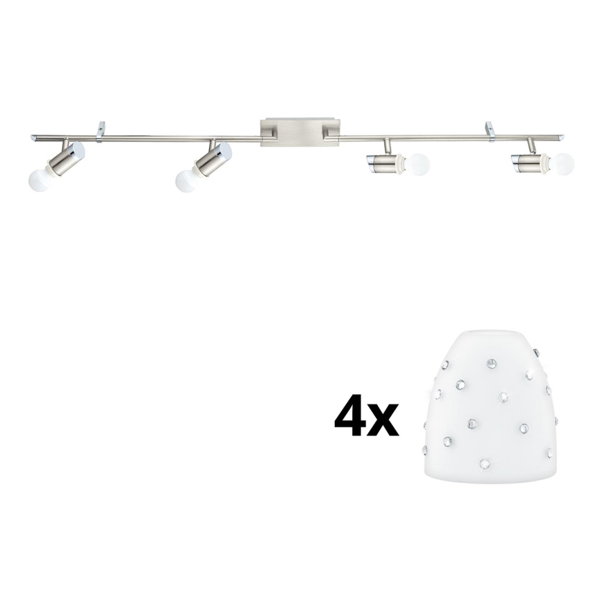 Eglo - LED Reflektor MY CHOICE 4xE14/4W/230V  mat krom/bela