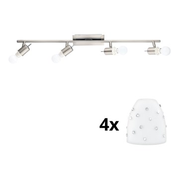 Eglo - LED Reflektor MY CHOICE 4xE14/4W/230V mat krom/bela