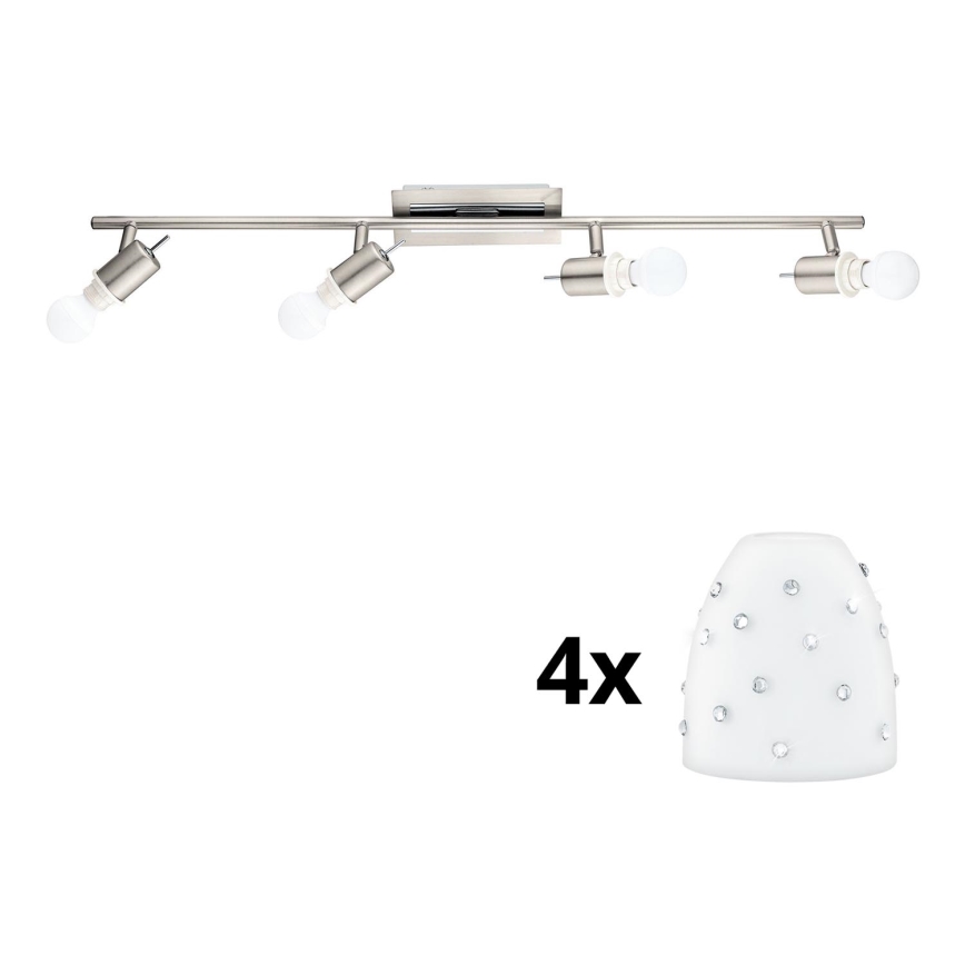 Eglo - LED Reflektor MY CHOICE 4xE14/4W/230V mat krom/bela