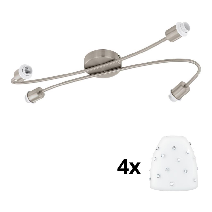 Eglo - LED Reflektor MY CHOICE 4xE14/4W/230V mat krom/bela
