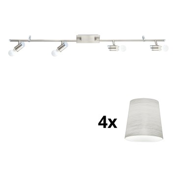 Eglo - LED Reflektor MY CHOICE 4xE14/4W/230V mat krom/krem barva