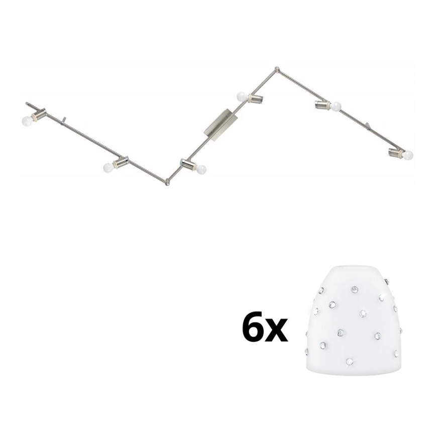 Eglo - LED Reflektor MY CHOICE 6xE14/4W/230V mat krom/bela