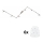 Eglo - LED Reflektor MY CHOICE 6xE14/4W/230V mat krom/bela