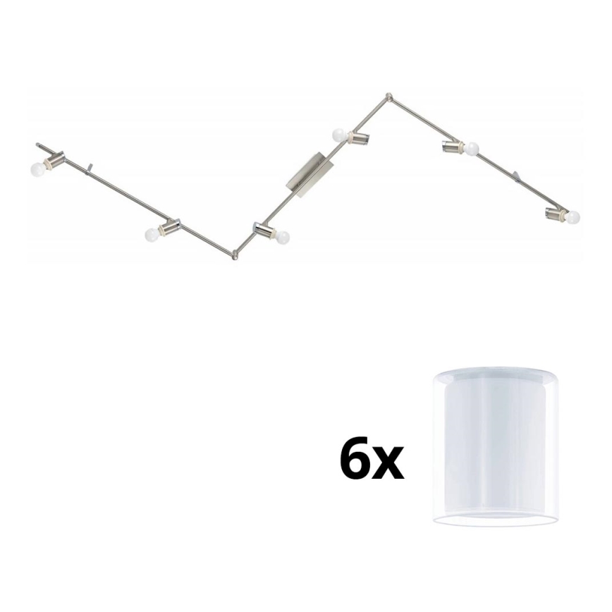 Eglo - LED Reflektor MY CHOICE 6xE14/4W/230V mat krom/bela
