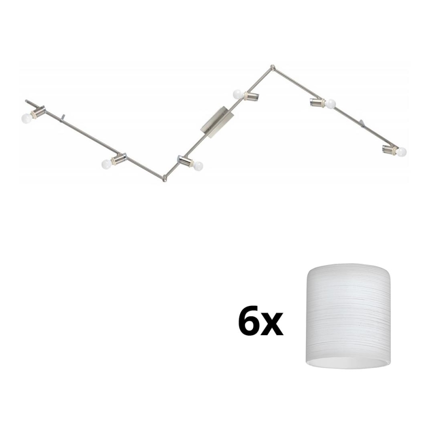 Eglo - LED Reflektor MY CHOICE 6xE14/4W/230V mat krom/bela