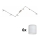 Eglo - LED Reflektor MY CHOICE 6xE14/4W/230V mat krom/bela
