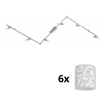 Eglo - LED Reflektor MY CHOICE 6xE14/4W/230V mat krom/bela