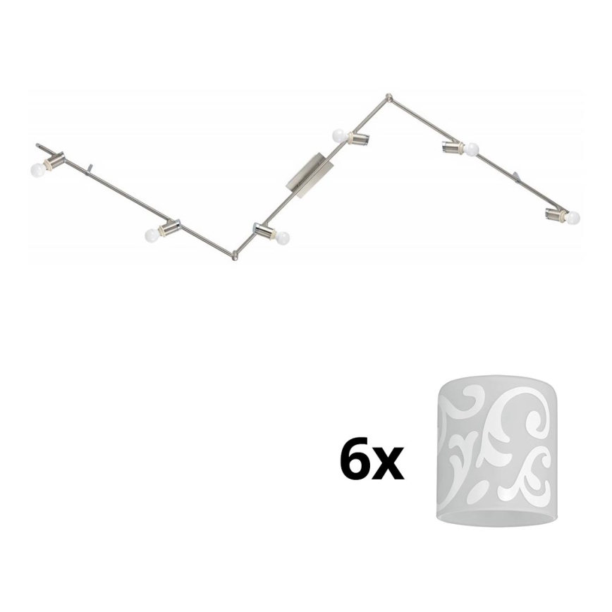 Eglo - LED Reflektor MY CHOICE 6xE14/4W/230V mat krom/bela