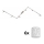 Eglo - LED Reflektor MY CHOICE 6xE14/4W/230V mat krom/bela