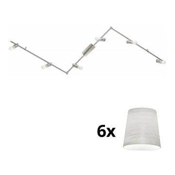 Eglo - LED Reflektor MY CHOICE 6xE14/4W/230V mat krom/krem barva