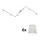 Eglo - LED Reflektor MY CHOICE 6xE14/4W/230V mat krom/krem barva