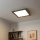 Eglo - LED RGB Zatemnitveni nadgradni panel SALOBRENA-C WOOD LED/24W/230V 2700-6500K 49,5x49,5 cm temno rjava + Daljinski upravljalnik