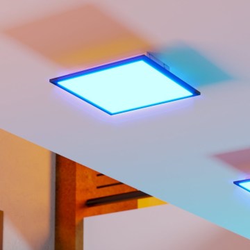 Eglo - LED RGBW stropna svetilka z zatemnitvijo LED/14W/230V 2700-6500K 30x30 cm črna