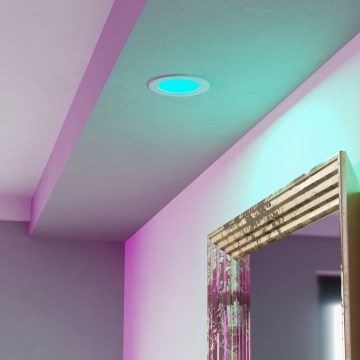 Eglo - LED RGBW z možnostjo zatemnitve kopalniška vgradna stropna svetilka LED/5W/230V 2700-6500K premer 12 cm IP44 bela