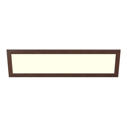 Eglo - LED RGBW zatemljiv nadometni panel SALOBRENA-C WOOD LED/34W/230V 2700-6500K 34x124 cm temno rjava + daljinski upravljalnik