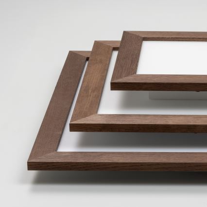 Eglo - LED RGBW zatemnjevalen površinsko pritrjen panel SALOBRENA-C WOOD LED/16W/230V 2700-6500K 34x34 cm temno rjava + daljinski upravljalnik
