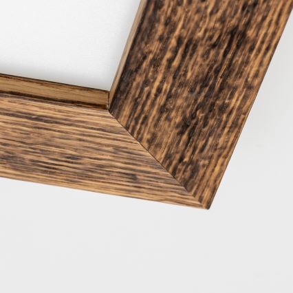 Eglo - LED RGBW zatemljiv nadometni panel SALOBRENA-C WOOD LED/16W/230V 2700-6500K 34x34 cm rjav + daljinski upravljalnik