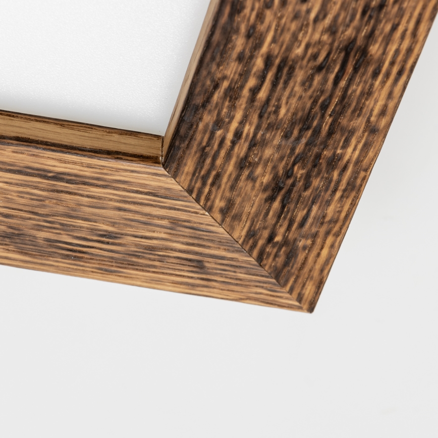 Eglo - LED RGBW zatemljiv nadometni panel SALOBRENA-C WOOD LED/16W/230V 2700-6500K 34x34 cm rjav + daljinski upravljalnik
