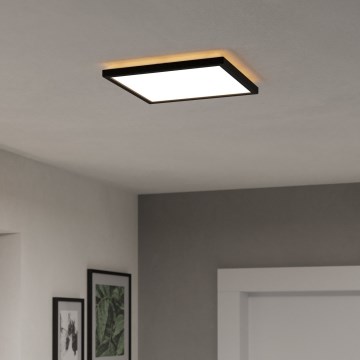 Eglo - LED RGBW Zatemnitvena kopalniška stropna svetilka LED/13,4W/230V 2700-6500K 29x29 cm IP44 črna