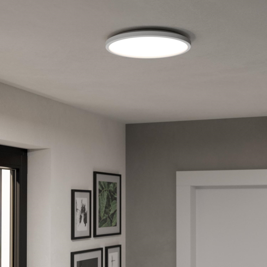 Eglo - LED RGBW Zatemnitvena kopalniška stropna svetilka LED/13,9W/230V 2700-6500K pr. 30 cm IP44 bela ZigBee