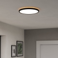 Eglo - LED RGBW Zatemnitvena kopalniška stropna svetilka LED/13,9W/230V 2700-6500K pr. 30 cm IP44 črna ZigBee