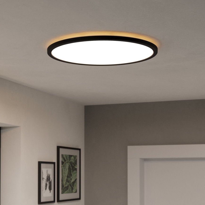 Eglo - LED RGBW Zatemnitvena kopalniška stropna svetilka LED/16,8W/230V 2700-6500K pr. 50 cm IP44 črna ZigBee