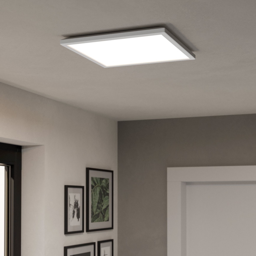 Eglo - LED RGBW Zatemnitvena kopalniška stropna svetilka LED/17,6W/230V 2700-6500K 39x39 cm IP44 bela ZigBee