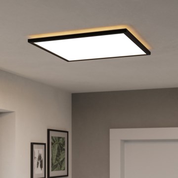 Eglo - LED RGBW Zatemnitvena kopalniška stropna svetilka LED/17W/230V 2700-6500K 50x50cm IP44 črna ZigBee