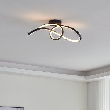 Eglo - LED RGBW Zatemnitvena stropna svetilka LED/22W/230V 2700-6500K črna