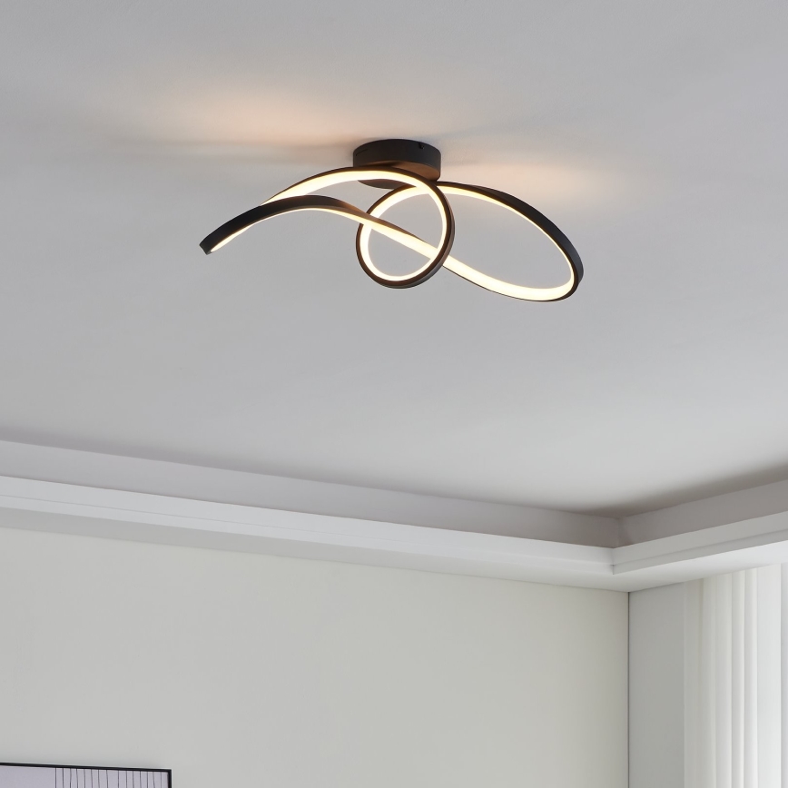 Eglo - LED RGBW Zatemnitvena stropna svetilka LED/22W/230V 2700-6500K črna