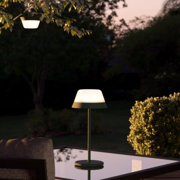 Eglo - LED RGBW Zatemnitvena zunanja svetilka na dotik 2v1 LED/1,5W/5V 2600 mAh IP54 zelena