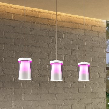 Eglo - LED RGBW Zatemnitveni lestenec na vrvici 3xLED/3,7W/230V 2700-6500K bela ZigBee