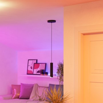 Eglo - LED RGBW Zatemnitveni lestenec na vrvici LED/3,7W/230V 2700-6500K črna
