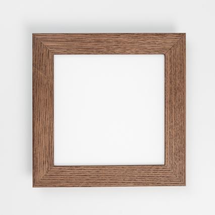 Eglo - LED RGBW Zatemnitveni nadgradni panel SALOBRENA-C WOOD LED/16W/230V 2700-6500K 34x34 cm temno rjava + Daljinski upravljalnik
