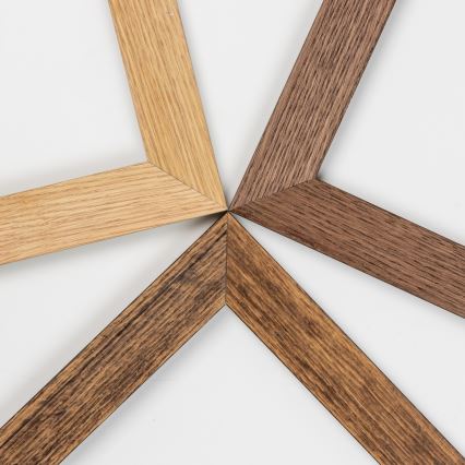 Eglo - LED RGBW Zatemnitveni nadgradni panel SALOBRENA-C WOOD LED/21W/230V 2700-6500K 49,5x49,5 cm rjava + Daljinski upravljalnik