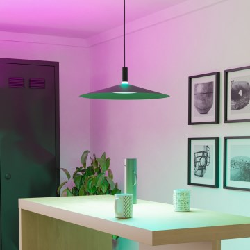 Eglo - LED RGBW zatemnjiv lestenec na jekleni vrvici LED/15,5W/230V 2700-6500K črna