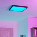 Eglo - LED RGBW zatemnjivo kopalniško stropno svetilo LED/17,8W/230V 2700-6500K 39x39 cm IP44 črna