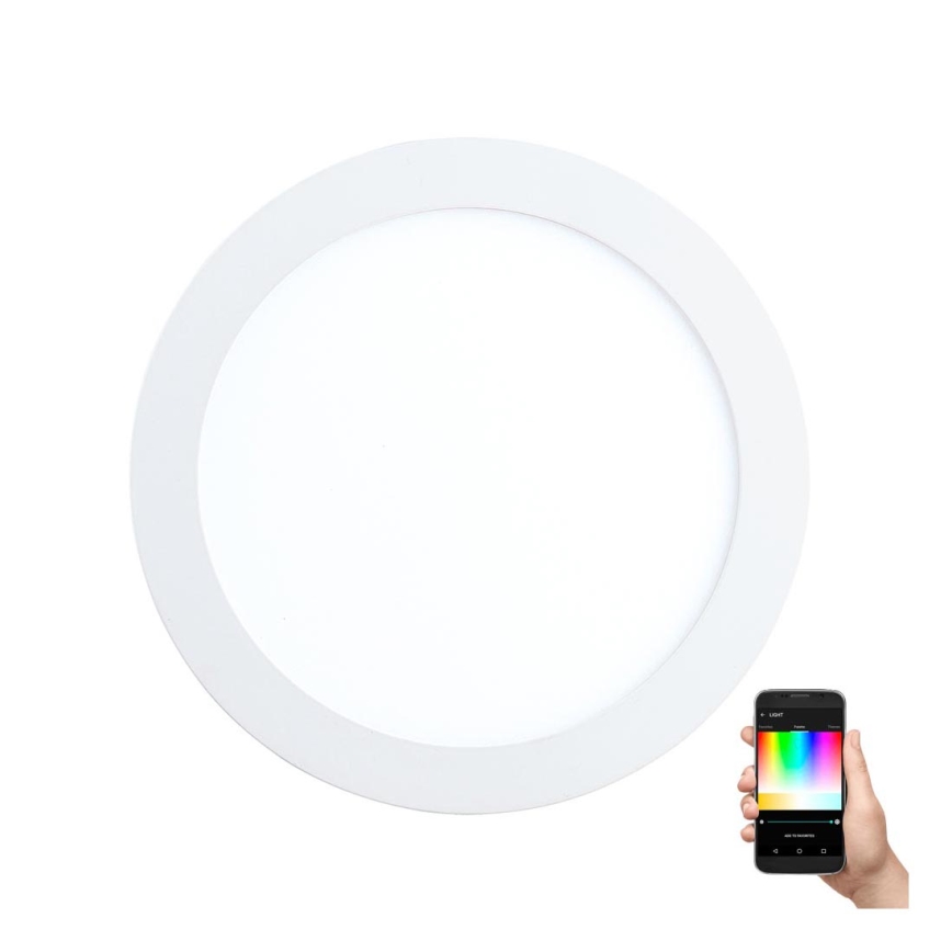 Eglo - LED RGBW zatemnljiva vgradna stropna svetilka FUEVA-C LED/15,6W/230V Ø 22,5 cm
