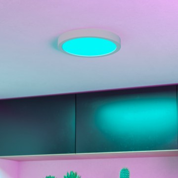 Eglo - LED RGBW zatemnljivo kopalniško stropno svetilo LED/11,2W/230V 2700-6500K premer 21,1 cm IP44 bela