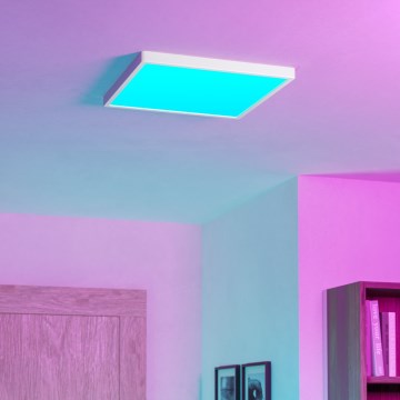 Eglo - LED RGBW zatemnljivo kopalniško stropno svetilo LED/17,8W/230V 2700-6500K premer 39 cm IP44 bela