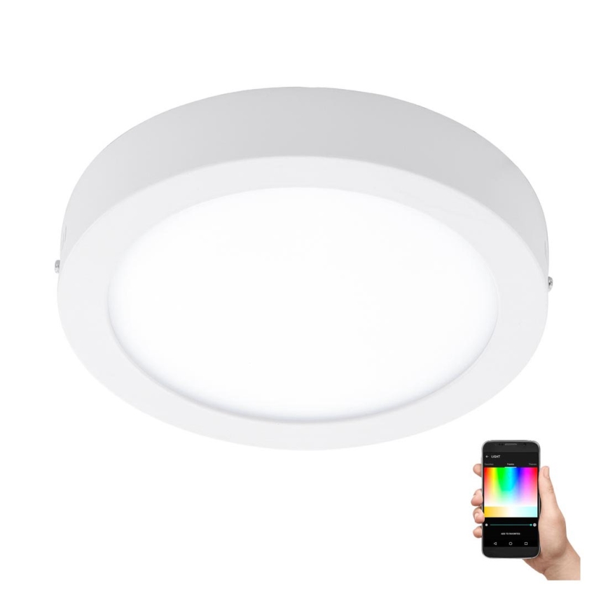 Eglo - LED RGBW zatemnljivo stropno svetilo FUEVA-C LED/15,6W/230V Bluetooth premer 22,5 cm