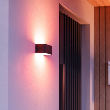 Eglo - LED RGBW zunanja stenska svetilka z možnostjo zatemnitve LED/10W/230V 2700-6500K IP55 črna