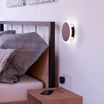 Eglo - LED Stenska svetilka LED/12W/230V 3000K pr. 17 cm črna
